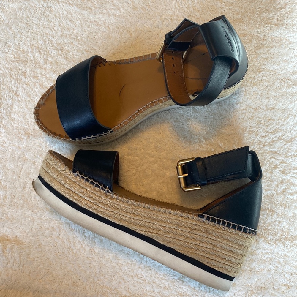 See by Chloe Espadrille Sandals sz 38